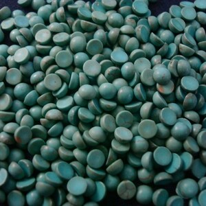 100 Türkis Cabochons 4mm rund Kreide Türkis behandelt gewölbt gewölbt cb011b