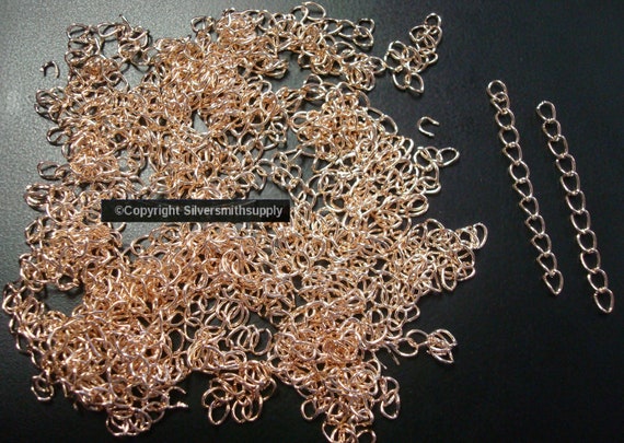 Necklace Extenders 100 1 1/2-2 in Lt Rose Gold Plt Twist Cable