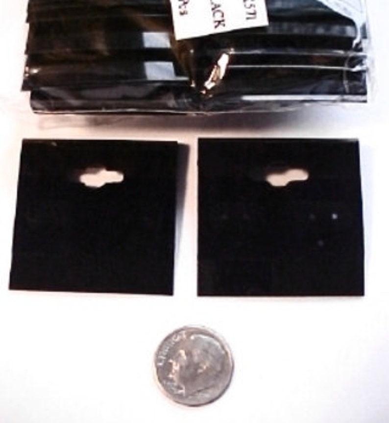 Earring Cards 100 Black velvet earring display cards for post Etsy
