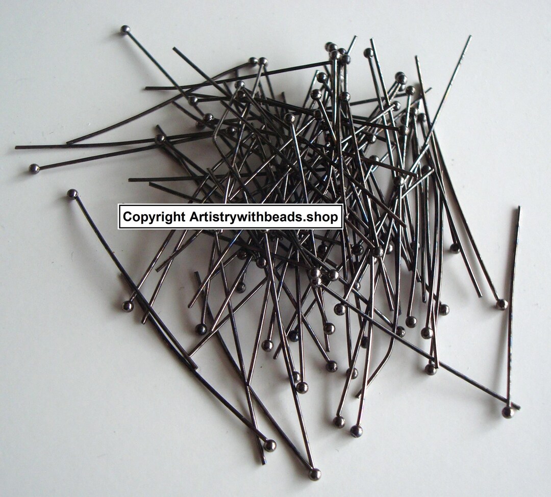 Pin 22 100 Oxidized Black Ball Head Pins, 22 Gauge, 1.5 Inch FPS060B - Etsy