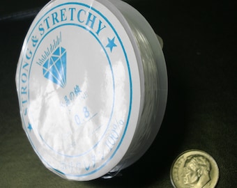 24 + Füße 0,8 mm Klar elastische Perlenschnur Faden Perlenschnur dehnbar klar M025