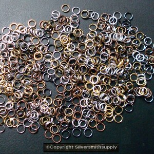 6mm split ring clasps 6 color plated finishes split ring jump rings 500pc fpc322B
