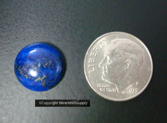 10 Pcs Natural Round Lapis Lazuli Stone Cabochons - Flatback Dome - 8-12mm For Jewelry Making