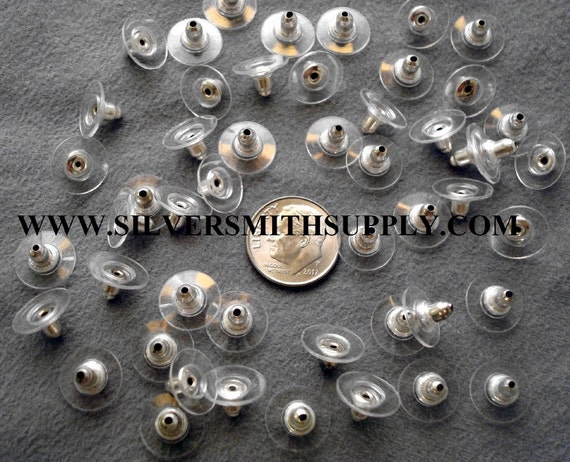 Clear Bullet Earring Backs