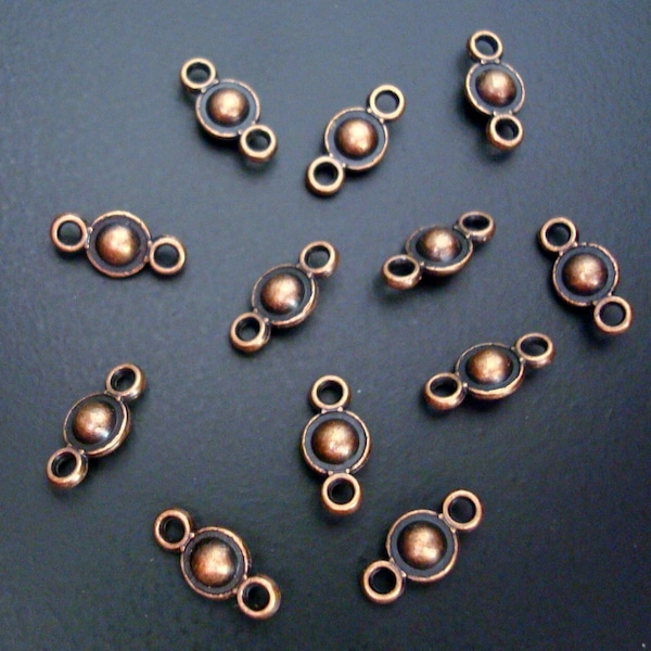 Copper pl Half Ball Jewelry links 12 pcs chain charms pendants earrings CFP117