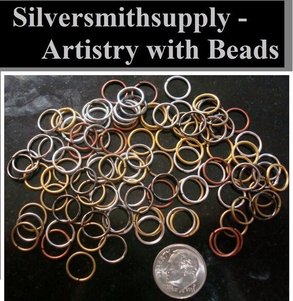 100 Silver Plated Open Jump Rings 6MM 20 Gauge