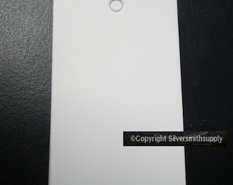 PRICE TAGS 25 White jewelry large write on labels 2" x 1 1/4" 50X30mm PT006