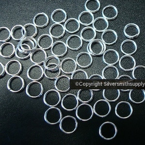 Jewelry bails links findings 6mm Silver plated split rings jump rings 50, 100, 300, 500 pcs charm attachment or clasp FPC001