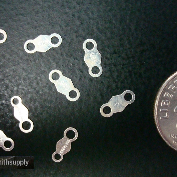 1 or 10 Sterling silver stamped 925 chain clasp tags findings clasp ends fpc053