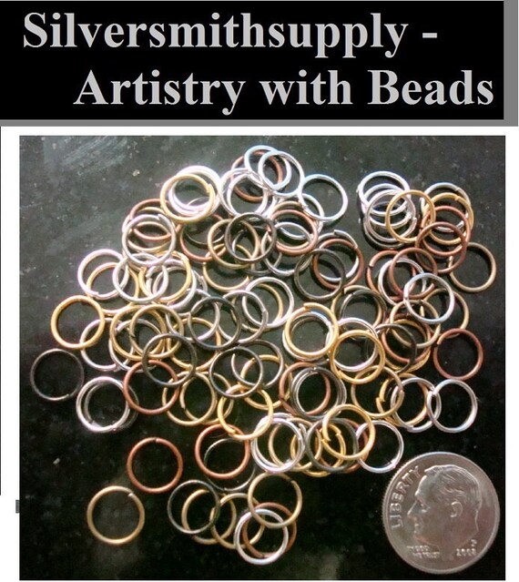 20 Gun Metal Plated Open Jump Rings 4mm Diameter 19 Gauge Jewelry Beading