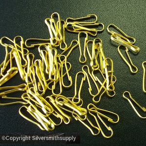 Schmuck Spangen, Zubehör 50 Stück viel 13mm vergoldet Metall Lanyard Verschlüsse fpc074b