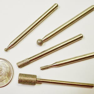 Diamond drill bit shaped tip sampler 3 pcs various shapes grit styles our pick T023