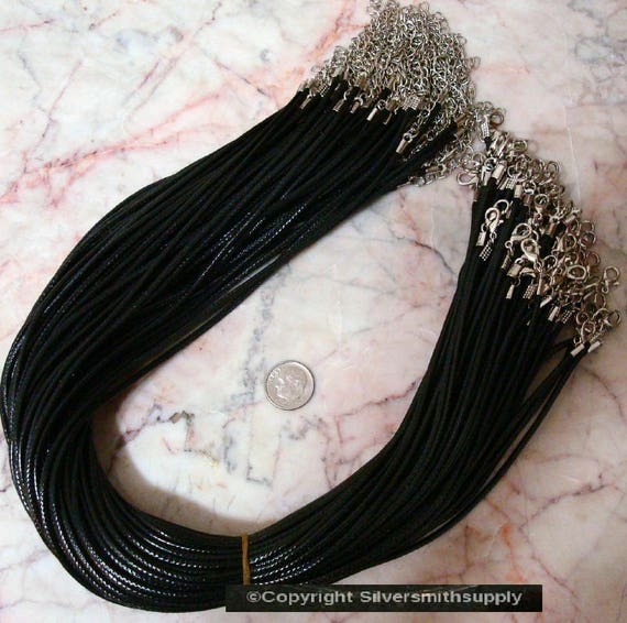 Collane Choker Pelle Nera 2 Mm Lotto 50 Collane Choker In Pelle Nera 2mm - Regolabili 13-32" - Senza Piombo E Nickel - Uomo/Donna Choker Nero Unisex - Foto 4
