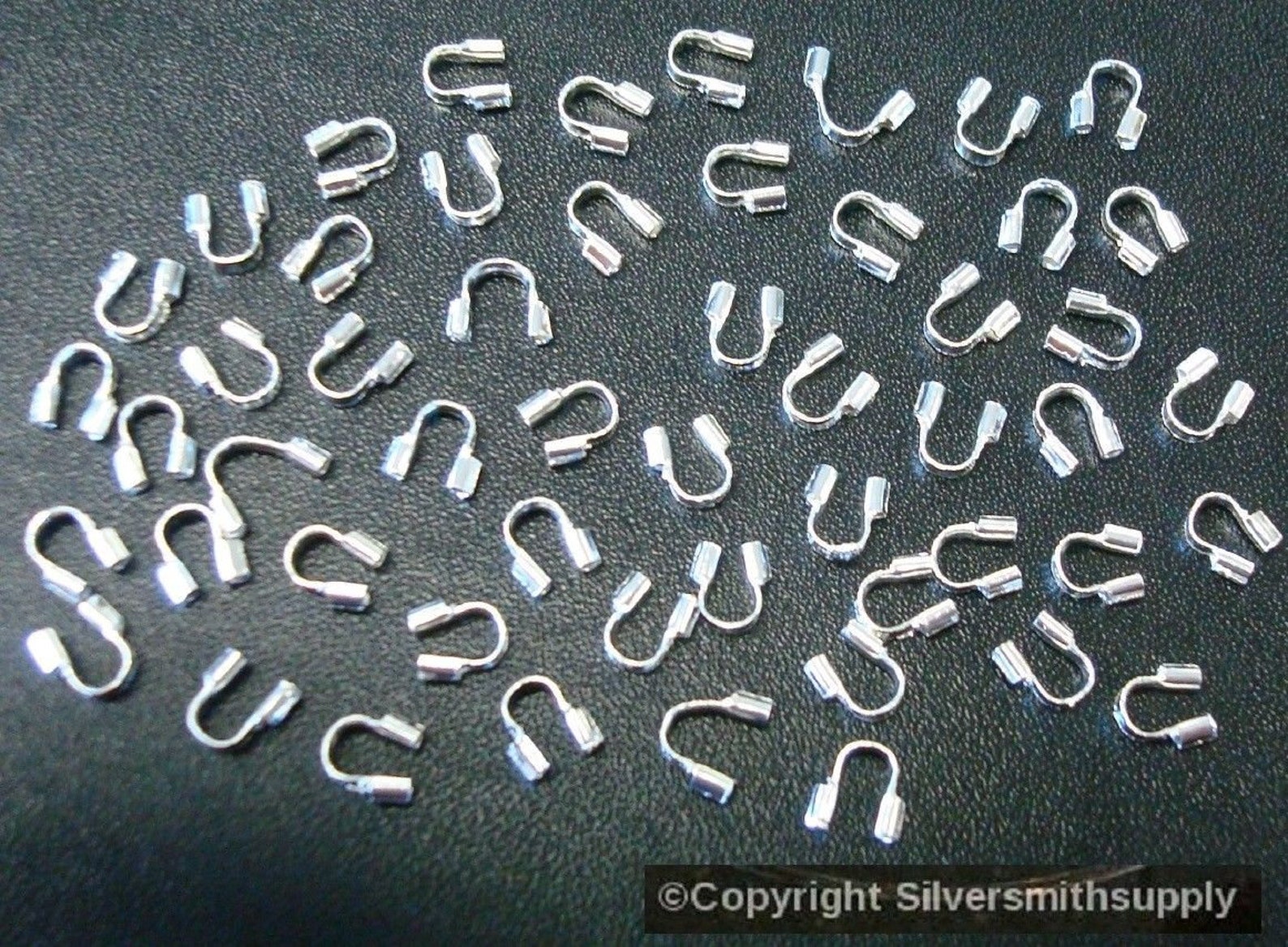 Wire Protectors SILVER Plated Crimping Loop Protects Flex Wire | Etsy