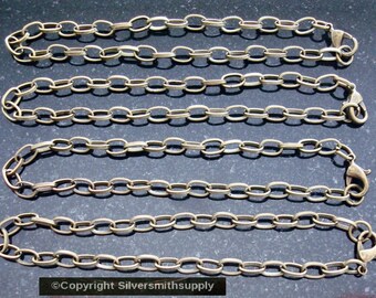 4 Stück Bronze überzogene 8 ""Gliederkette 7 x 5 mm Charm Armband Ketten Charme pch088"