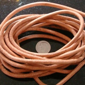 10 feet 4mm Natural leather thong bead stringing necklace cord lace thong m066