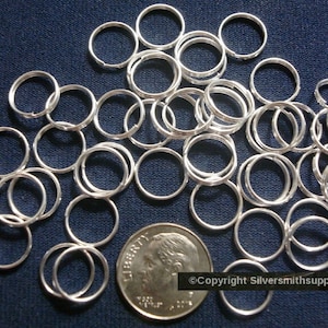 Split rings 10mm silver plated split rings, clasp, jump rings 50 pcs fpc095