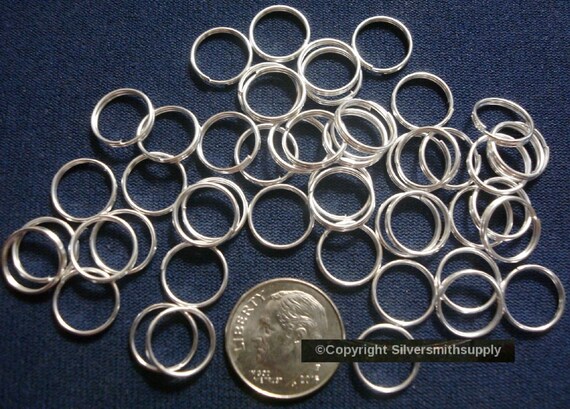 10mm Silver Metal Split Rings / Jump Rings – 5 Pieces For Keychains & Crafts (UK Seller)