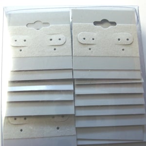 5/25/100 Gray velvet earring display cards for post or clip on earrings hanging rail JD026