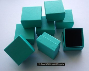 Ring Box jewelry displays  Turquoise 1.75" cardboard ring boxes JD033