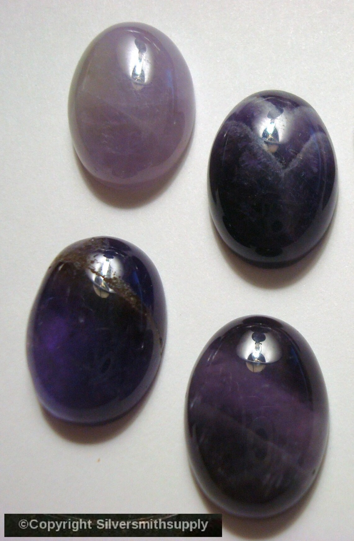 105 CT Naturel Améthyste Carré Coussin Cabochon Desseré Gemme Lot 14