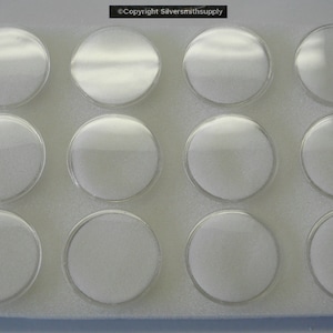 12 Gem Jars and lids with white foam Inserts - NEW SIZE - Get your stone collection organized JD036