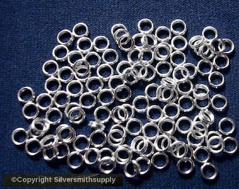 4mm Silver plated split rings jump rings 100 pcs charm attachment or clasp fpc273