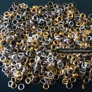 5mm split ring clasps 5 color plated finishes split ring jump rings 500pc FPC325B