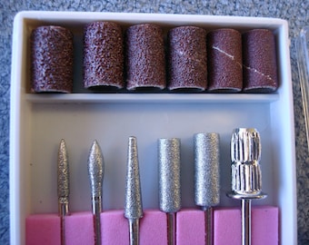 1 or 12pc lot diamond drill bits, tapered reamer drill bits tips drill stone, metal, carve or texture metals T049