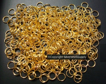 8mm Gold plated split rings jump rings 500 pcs charm attachment or clasp FPC021D