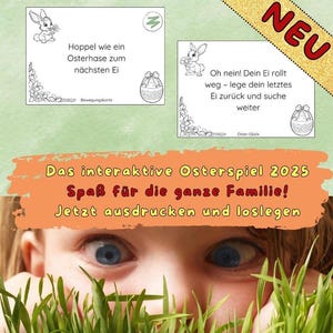 Osterspiel für Kinder – Ostereiersuche mit Aufgaben & Rätseln | PDF Spielkarten zum Ausdrucken