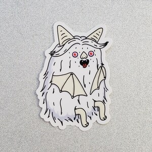 chad bat vinyl sticker // fat bat creature sticking out tongue // weatherproof // scratch resistant