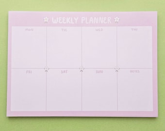 Pink Weekly Planner // tiny dancing flowers