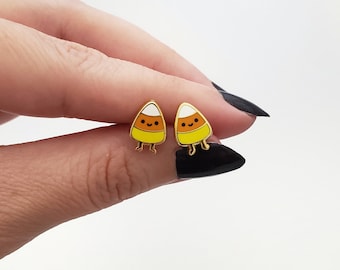 happy candy corn earrings