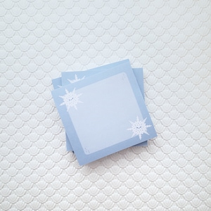 icy snowflake sticky notes