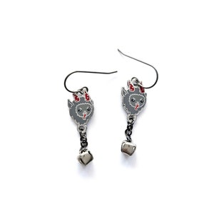 krampus earrings with jingle bell // silver or gold metal