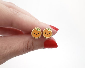 cute orange earrings