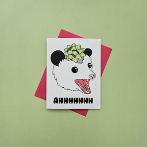 AHHHH Possum greeting card