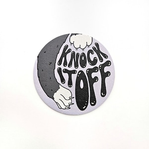 Ensemble de quatre sous-verres avec chat Knock It Off