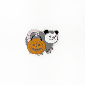 Trick-or-Treat Possum enamel pin // halloween pin image 2