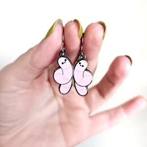 Twirly Worm dangle earrings
