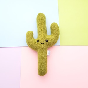 happy cactus plushie // handmade plush toy
