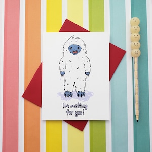 Tarjeta de felicitación &quot;Derritiéndose por ti&quot; // Abominable hombre de las nieves // Yeti