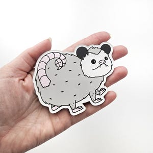 Possum acrylic magnet // cute possum looking back