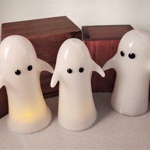Glass Ghost with Electric Candle~Bewitching Peddlers~Fall~Halloween