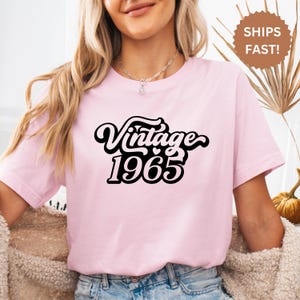 Vintage 1965 Shirt, 60th Birthday Woman Tee, 60th Birthday Shirt, 60th Birthday Gift For Women, 60th Birthday Gift For Men, Born In 1965 Tee