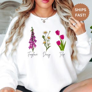 Floral FDT Sweatshirt: Anti Trump Feminist Gift