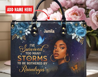 Borsa in pelle personalizzata – Regalo di potenziamento magico per ragazze nere per donne nere – Regalo ispiratore con nome personalizzato – Regalo di Natale