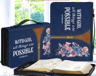 Personalized Bible Cover Custom Name, Christian Gift, Leather