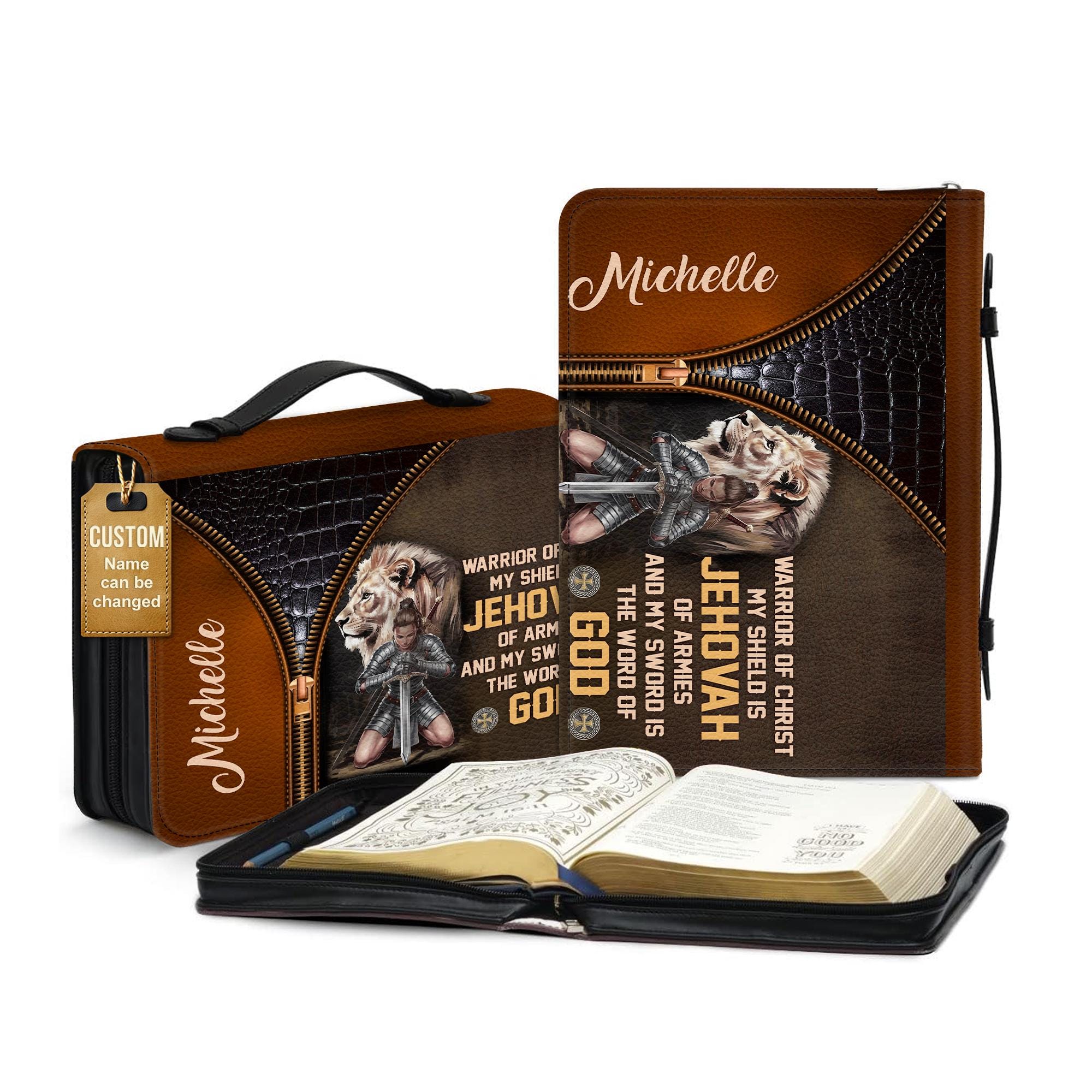 Personalized Bible Cover Custom Name, Christian Gift, Leather